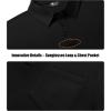 imageZITY 3 Pack Long Sleeve Polo Shirts for Men with Pocket Moisture Wicking Outdoor Workwear Office Casual Collared Shirts FallBlackarmydark Teal Blue