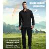 imageZITY 3 Pack Long Sleeve Polo Shirts for Men with Pocket Moisture Wicking Outdoor Workwear Office Casual Collared Shirts FallBlackarmydark Teal Blue
