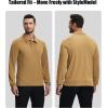 imageZITY 3 Pack Long Sleeve Polo Shirts for Men with Pocket Moisture Wicking Outdoor Workwear Office Casual Collared Shirts FallBlackkhakiarmy Green