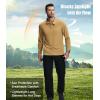 imageZITY 3 Pack Long Sleeve Polo Shirts for Men with Pocket Moisture Wicking Outdoor Workwear Office Casual Collared Shirts FallBlackkhakiarmy Green