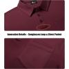 imageZITY 3 Pack Long Sleeve Polo Shirts for Men with Pocket Moisture Wicking Outdoor Workwear Office Casual Collared Shirts FallBlackwine Redroyal Blue