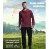 imageZITY 3 Pack Long Sleeve Polo Shirts for Men with Pocket Moisture Wicking Outdoor Workwear Office Casual Collared Shirts FallBlackwine Redroyal Blue