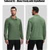 imageZITY 3 Pack Long Sleeve Polo Shirts for Men with Pocket Moisture Wicking Outdoor Workwear Office Casual Collared Shirts FallGreyarmy Greennavy