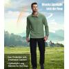 imageZITY 3 Pack Long Sleeve Polo Shirts for Men with Pocket Moisture Wicking Outdoor Workwear Office Casual Collared Shirts FallGreyarmy Greennavy