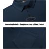 imageZITY 3 Pack Long Sleeve Polo Shirts for Men with Pocket Moisture Wicking Outdoor Workwear Office Casual Collared Shirts FallGreywine Rednavy