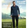 imageZITY 3 Pack Long Sleeve Polo Shirts for Men with Pocket Moisture Wicking Outdoor Workwear Office Casual Collared Shirts FallGreywine Rednavy