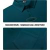 imageZITY 3 Pack Long Sleeve Polo Shirts for Men with Pocket Moisture Wicking Outdoor Workwear Office Casual Collared Shirts FallNavygreydark Teal Blue
