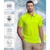 imageZITY 5 Pack Mens Polo Shirt Short Sleeve Sports Golf Tennis TShirt MoistureWicking Summer ShirtsForest Army Grass Turquoise Lemon