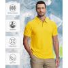 imageZITY 5 Pack Mens Polo Shirt Short Sleeve Sports Golf Tennis TShirt MoistureWicking Summer ShirtsGrass Yellow Lightkhaki White Orange