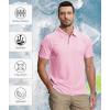 imageZITY 5 Pack Mens Polo Shirt Short Sleeve Sports Golf Tennis TShirt MoistureWicking Summer ShirtsTeal White Grey Black Pink
