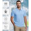 imageZITY 5 Pack Mens Polo Shirt Short Sleeve Sports Golf Tennis TShirt MoistureWicking Summer ShirtsWhite Moon Bluegreen Turquoise Sky
