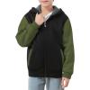 imageZITY Boys Zip Up Hoodie Fleece Jacket Kids Sherpa Lined Sweatshirts Outerwear Unisex Warm Winter Coat 615 Years OldArmy Green