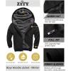 imageZITY Boys Zip Up Hoodie Fleece Jacket Kids Sherpa Lined Sweatshirts Outerwear Unisex Warm Winter Coat 615 Years OldBlack