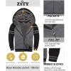 imageZITY Boys Zip Up Hoodie Fleece Jacket Kids Sherpa Lined Sweatshirts Outerwear Unisex Warm Winter Coat 615 Years OldBlack Grey