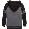 imageZITY Boys Zip Up Hoodie Fleece Jacket Kids Sherpa Lined Sweatshirts Outerwear Unisex Warm Winter Coat 615 Years OldBlack Grey