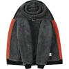 imageZITY Boys Zip Up Hoodie Fleece Jacket Kids Sherpa Lined Sweatshirts Outerwear Unisex Warm Winter Coat 615 Years OldBlack Orange
