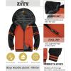 imageZITY Boys Zip Up Hoodie Fleece Jacket Kids Sherpa Lined Sweatshirts Outerwear Unisex Warm Winter Coat 615 Years OldBlack Orange