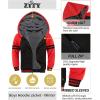 imageZITY Boys Zip Up Hoodie Fleece Jacket Kids Sherpa Lined Sweatshirts Outerwear Unisex Warm Winter Coat 615 Years OldBlack Red