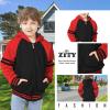 imageZITY Boys Zip Up Hoodie Fleece Jacket Kids Sherpa Lined Sweatshirts Outerwear Unisex Warm Winter Coat 615 Years OldBlack Red