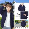 imageZITY Boys Zip Up Hoodie Fleece Jacket Kids Sherpa Lined Sweatshirts Outerwear Unisex Warm Winter Coat 615 Years OldBlue