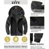 imageZITY Boys Zip Up Hoodie Fleece Jacket Kids Sherpa Lined Sweatshirts Outerwear Unisex Warm Winter Coat 615 Years OldDark Grey Black