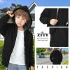 imageZITY Boys Zip Up Hoodie Fleece Jacket Kids Sherpa Lined Sweatshirts Outerwear Unisex Warm Winter Coat 615 Years OldDeep Black
