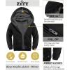 imageZITY Boys Zip Up Hoodie Fleece Jacket Kids Sherpa Lined Sweatshirts Outerwear Unisex Warm Winter Coat 615 Years OldDeep Black