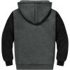 imageZITY Boys Zip Up Hoodie Fleece Jacket Kids Sherpa Lined Sweatshirts Outerwear Unisex Warm Winter Coat 615 Years OldGrey Black
