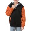 imageZITY Boys Zip Up Hoodie Fleece Jacket Kids Sherpa Lined Sweatshirts Outerwear Unisex Warm Winter Coat 615 Years OldOrange