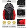 imageZITY Boys Zip Up Hoodie Fleece Jacket Kids Sherpa Lined Sweatshirts Outerwear Unisex Warm Winter Coat 615 Years OldRed Black