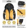 imageZITY Boys Zip Up Hoodie Fleece Jacket Kids Sherpa Lined Sweatshirts Outerwear Unisex Warm Winter Coat 615 Years OldYellow Grey