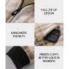 imageZITY Heavy Thick Hoodies for Men Plaid Flannel Warm Sherpa Fleece Lined Winter Full Zip Up CoatBeige