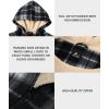 imageZITY Heavy Thick Hoodies for Men Plaid Flannel Warm Sherpa Fleece Lined Winter Full Zip Up CoatBlack White