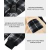 imageZITY Heavy Thick Hoodies for Men Plaid Flannel Warm Sherpa Fleece Lined Winter Full Zip Up CoatBlack White