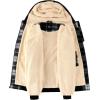 imageZITY Heavy Thick Hoodies for Men Plaid Flannel Warm Sherpa Fleece Lined Winter Full Zip Up CoatBlack White