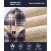 imageZITY Heavy Thick Hoodies for Men Plaid Flannel Warm Sherpa Fleece Lined Winter Full Zip Up CoatBlue Orange