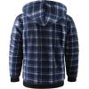 imageZITY Heavy Thick Hoodies for Men Plaid Flannel Warm Sherpa Fleece Lined Winter Full Zip Up CoatDark Blue
