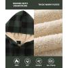 imageZITY Heavy Thick Hoodies for Men Plaid Flannel Warm Sherpa Fleece Lined Winter Full Zip Up CoatDark Green