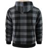 imageZITY Heavy Thick Hoodies for Men Plaid Flannel Warm Sherpa Fleece Lined Winter Full Zip Up CoatDark Grey