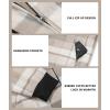 imageZITY Heavy Thick Hoodies for Men Plaid Flannel Warm Sherpa Fleece Lined Winter Full Zip Up CoatLight Gray White
