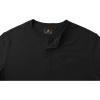 imageZITY Long Sleeve Henley Shirts for Men Casual Waffle Thermal Fashion Pullover 3Button TShirt with PocketAll Black