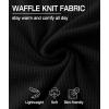 imageZITY Long Sleeve Henley Shirts for Men Casual Waffle Thermal Fashion Pullover 3Button TShirt with PocketBlack