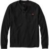 imageZITY Long Sleeve Henley Shirts for Men Casual Waffle Thermal Fashion Pullover 3Button TShirt with PocketBlack