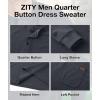 imageZITY Long Sleeve Henley Shirts for Men Casual Waffle Thermal Fashion Pullover 3Button TShirt with PocketDark Grey