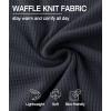 imageZITY Long Sleeve Henley Shirts for Men Casual Waffle Thermal Fashion Pullover 3Button TShirt with PocketDark Grey