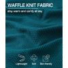 imageZITY Long Sleeve Henley Shirts for Men Casual Waffle Thermal Fashion Pullover 3Button TShirt with PocketDark Teal Blue