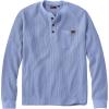 imageZITY Long Sleeve Henley Shirts for Men Casual Waffle Thermal Fashion Pullover 3Button TShirt with PocketHaze Blue