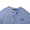imageZITY Long Sleeve Henley Shirts for Men Casual Waffle Thermal Fashion Pullover 3Button TShirt with PocketHaze Blue