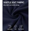 imageZITY Long Sleeve Henley Shirts for Men Casual Waffle Thermal Fashion Pullover 3Button TShirt with PocketNavy Blue