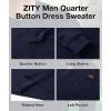 imageZITY Long Sleeve Henley Shirts for Men Casual Waffle Thermal Fashion Pullover 3Button TShirt with PocketNavy Blue